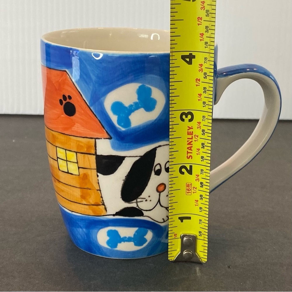 Hand Painted dog with doghouse and dog bones Mug made in Thailand - Picture 7 of 9